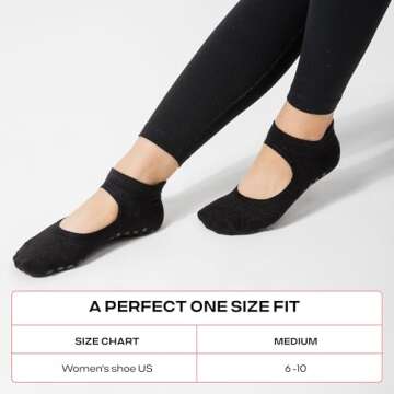 COOLMATE Pilates Socks with Grips for Active Women
