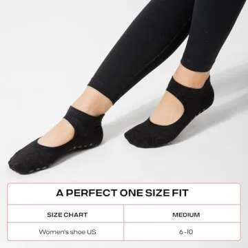 COOLMATE Pilates Socks with Grips for Active Women