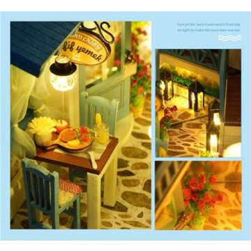 Flever Dollhouse DIY Book Nook Miniature Kit - Chinese Style Bookshelf Insert for Creative Bookends