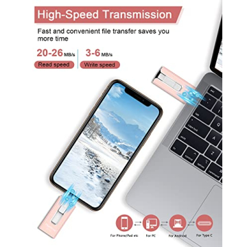 Sunany High Speed 256 GB USB Flash Drive for Phones
