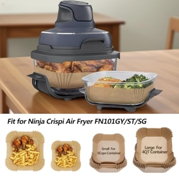 300PCS Disposable Air Fryer Liners for Ninja Crispi - Streamline Cooking & Cleanup!