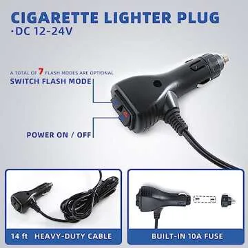 PKINGLAKE 1-Pcs Amber LED Beacon Lights 12-24V Warning Safety Flashing Emergency Roadside Strobe Mini Light Bar with Magnetic Base for Snow Plow Truck Construction Vehicles Forklift Tractor Golf Carts