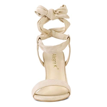 Allegra K Women's Tie Up Stiletto High Heels Sandals