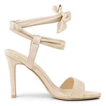 Allegra K Women's Tie Up Stiletto High Heels Sandals