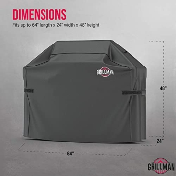 Grillman Premium Grill Cover - Heavy-Duty, Waterproof & Wind-Resistant