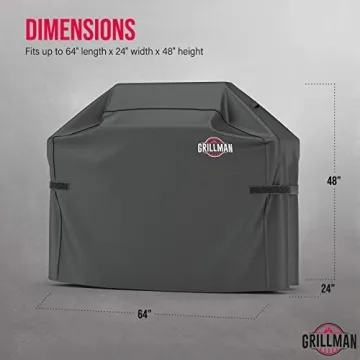 Grillman Premium Grill Cover - Heavy-Duty, Waterproof & Wind-Resistant
