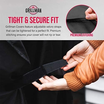 Grillman Premium Grill Cover - Heavy-Duty, Waterproof & Wind-Resistant
