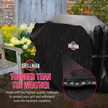 Grillman Premium Grill Cover - Heavy-Duty, Waterproof & Wind-Resistant