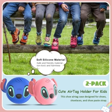 Cute AirTag Holders for Kids Shoes - 2-Pack Waterproof