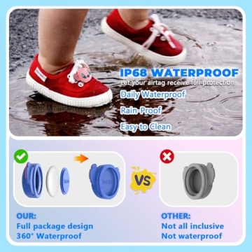 Cute AirTag Holders for Kids Shoes - 2-Pack Waterproof