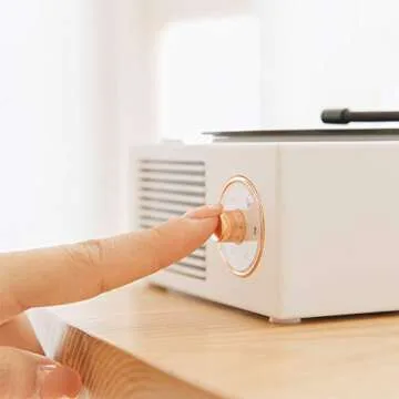 Vinyl Record Player Style Bluetooth Speaker Old Fashioned Classic Style Pink Cute Look Gift for Girls Bass Enhancement Loud Volume Speaker by Wetocke