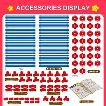 OleFun Fort Building Kit for Kids 4,5,6,7,8+Year Old Boys & Girls, 140 pcs, Creative STEM Building Toys for DIY Castles, Tunnels, Play Tent, Ideal Gift for Aged 5-8