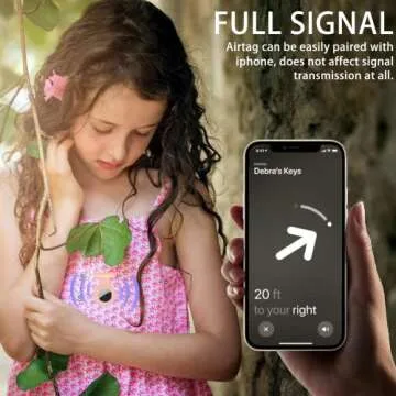 2 Pack Holder Case Compatible for Airtag Tracker, Silicone Hidden GPS Kid Airtag Holder with Invisible Pin, Anti Lost Apple Air Tag Case Cover for Toddlers, Elderly, Pet, Clothing(White and Pink)