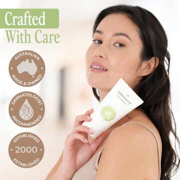 Dermavive Hydra Cleanser – Gentle Soap-Free Face Wash with Colloidal Oatmeal and Vitamin E for Sen...