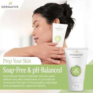 Dermavive Hydra Cleanser – Gentle Soap-Free Face Wash with Colloidal Oatmeal and Vitamin E for Sensitive & Dry Skin – Hydrating, Moisturizing Facial Cleanser for All Skin Types – 120ml / 4.05 Oz