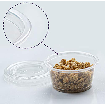 Plastimade Clear Portion Cups with Lids - 200 Pack