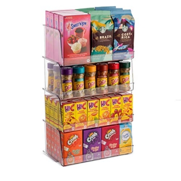 Stackable Clear Pantry Organizer Bins for Efficient Storage