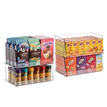 Stackable Clear Pantry Organizer Bins for Efficient Storage