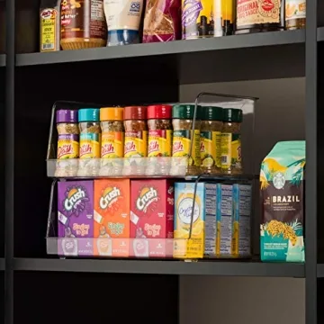 Stackable Clear Pantry Organizer Bins for Efficient Storage