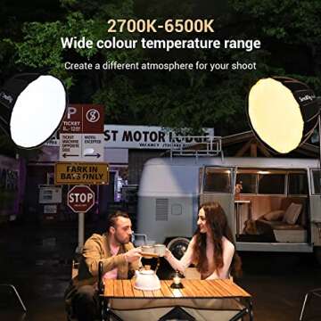 SmallRig RC 220B 220W Bi-Color LED Video Light 2700K-6500K 84500 Lux@3.3ft Continuous Lighting CRI 9...
