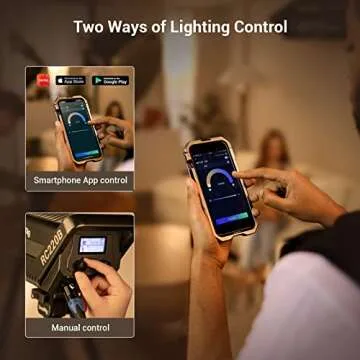 SmallRig RC 220B 220W Bi-Color LED Video Light 2700K-6500K 84500 Lux@3.3ft Continuous Lighting CRI 95+ TLCI 96+ w/Bowens Mount, Manual and App Control Remotely Professional Studio Spotlight