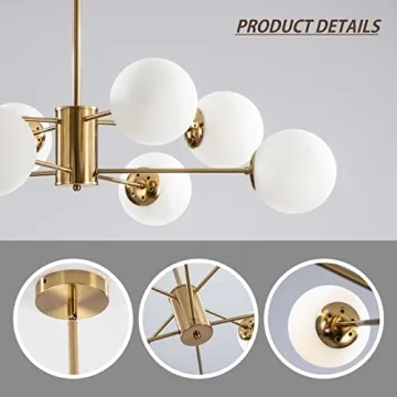 KCO Lighting 8-Light Sputnik Chandelier Modern Elegance