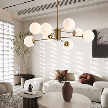 KCO Lighting 8-Light Sputnik Chandelier Modern Elegance