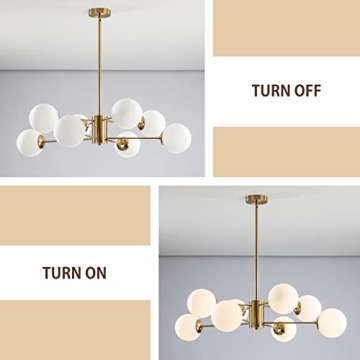 KCO Lighting 8-Light Sputnik Chandelier Modern Elegance