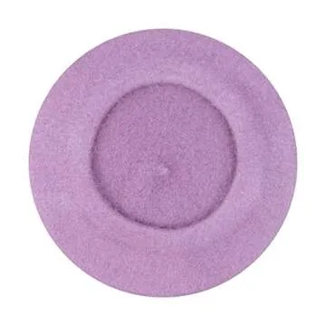 Gllutt Women Wool Beret Hat French Style Solid Color