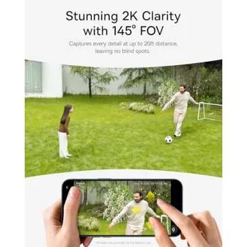 Baseus S1 Solar Security Camera, 2K Clarity, No Fees