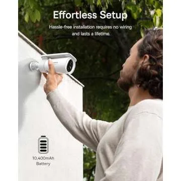 Baseus S1 Solar Security Camera, 2K Clarity, No Fees