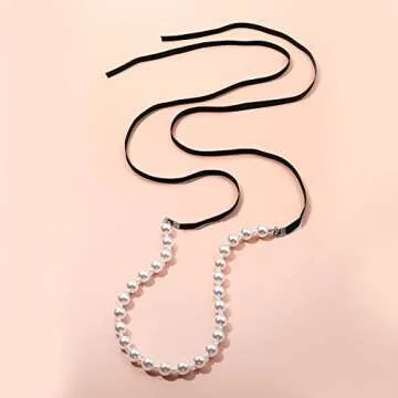 Elegant YienDoo Vintage Pearl Choker Necklace for Women