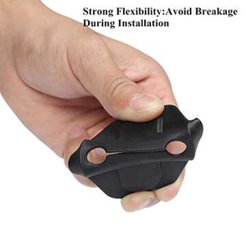 YOCTM Door Lock Decoration Cover for 2018-2025 Jeep Wrangler JL JLU 4XE Unlimited Sahara Sports Rubicon Gladiator JT Door Lock Cover Parts Accessories Black (4Door) (Pack of 6)