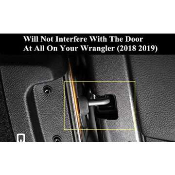 YOCTM Door Lock Decoration Cover for 2018-2025 Jeep Wrangler JL JLU 4XE Unlimited Sahara Sports Rubicon Gladiator JT Door Lock Cover Parts Accessories Black (4Door) (Pack of 6)