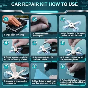 Zupooko Windshield Repair Kit for Quick Fixes on Chips