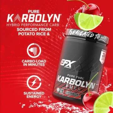 EFX Sports Karbolyn Fuel | Fast-Absorbing Carbohydrate Powder | Carb Load, Sustained Energy, Quick Recovery | Stimulant Free | 19 Servings (Cherry Limeade)