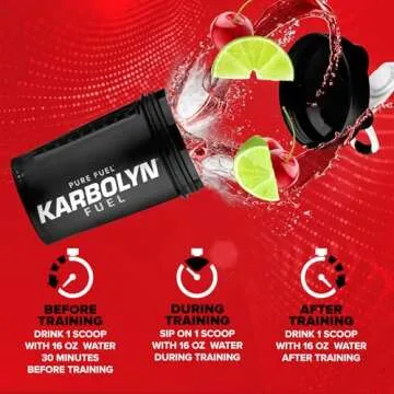 EFX Sports Karbolyn Fuel | Fast-Absorbing Carbohydrate Powder | Carb Load, Sustained Energy, Quick Recovery | Stimulant Free | 19 Servings (Cherry Limeade)