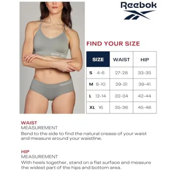 Reebok Women's Hipster Panties - 5 Pack Breathable Stretch Performance Hipster Briefs - Seamless Underwear for Women (S-XL), Size Large, Sharkskin/Dusty Pink/Black/Nude/Rasberry Pink