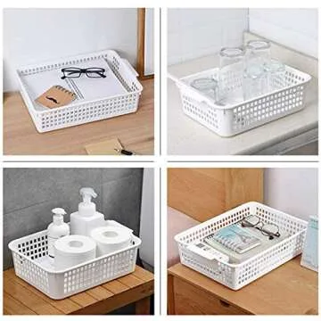 Lawei 8 Pack Colorful Storage Baskets for Organizing