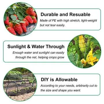 Unves Bird Netting, 13x33 Feet Heavy Duty for Gardens