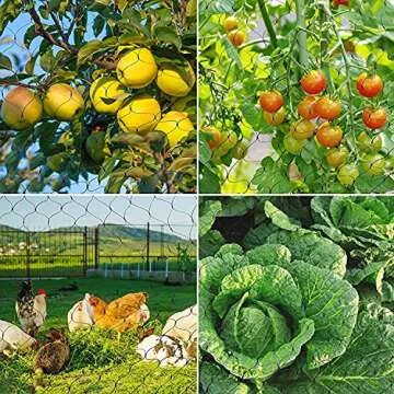 Unves Bird Netting, 13x33 Feet Heavy Duty for Gardens