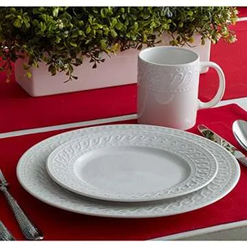 Pfaltzgraff Sylvia 32 Piece Dinnerware Set with Unique Pattern for 8