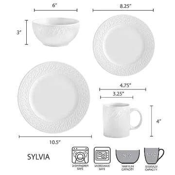 Pfaltzgraff Sylvia 32-Piece Dinnerware Set Service for 8