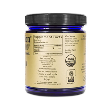 Premium Chlorella Powder 111g by Sun Potion - Organic Superfood