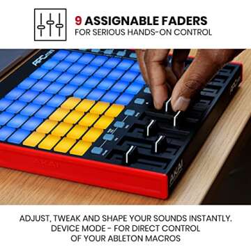 AKAI Professional APC Mini MK2 - USB MIDI Pad Controller for Clip Launching with Ableton Live Lite, 64 RGB Pads, Drum and Note Mode and MIDI Mixer