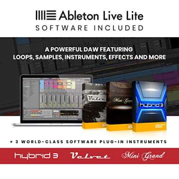 AKAI Professional APC Mini MK2 - USB MIDI Pad Controller for Clip Launching with Ableton Live Lite, 64 RGB Pads, Drum and Note Mode and MIDI Mixer