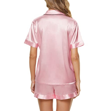 Luxurious SWOMOG Women Satin Pajamas Set for Comfort