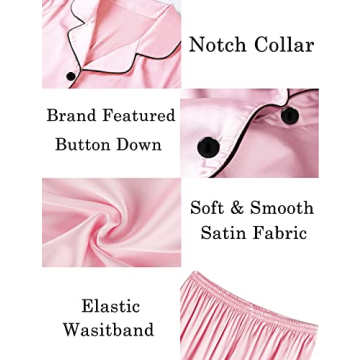Luxurious SWOMOG Women Satin Pajamas Set for Comfort