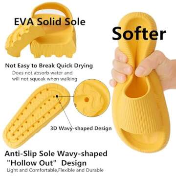 sharllen Cloud Slippers for Women and Men, Non-Slip Thick Sole Sandals Unisex Quick-Dry Massage Show...
