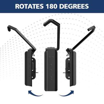 Kesito Swivel Bike Wall Mount, Vertical Bicycle Rack for Garage, Wall Mounted Bike Hanger Hook, Hanging Bike Storage Garage Organization, 2 Packs